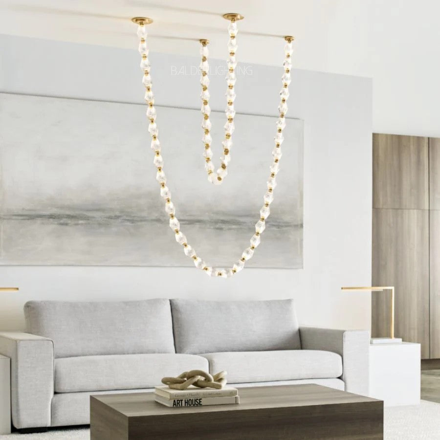 Dana Glass Pearl Necklace Chandelier