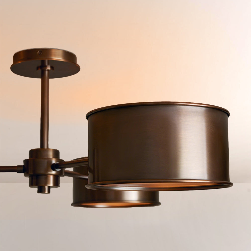 Daphil 3-Light Metal Semi-Flush Mount