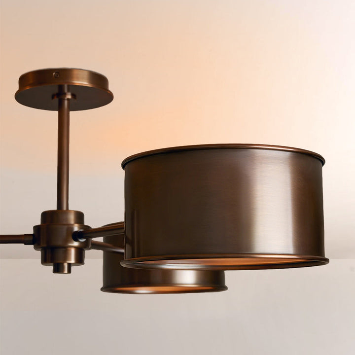 Daphil 3-Light Metal Semi-Flush Mount