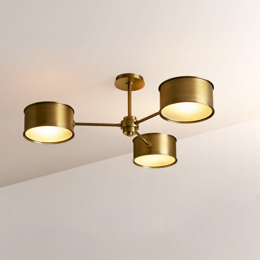 Daphil 3-Light Metal Semi-Flush Mount