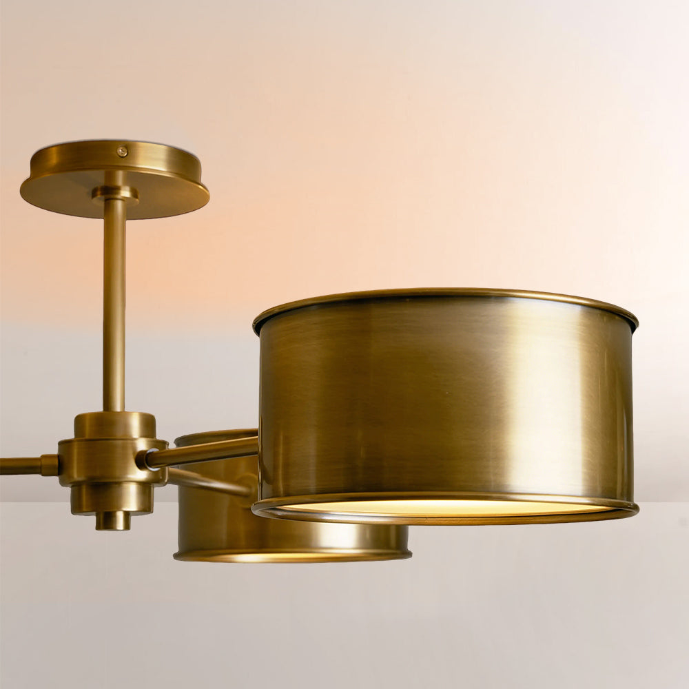 Daphil 3-Light Metal Semi-Flush Mount