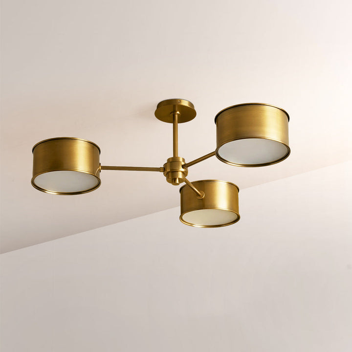 Daphil 3-Light Metal Semi-Flush Mount