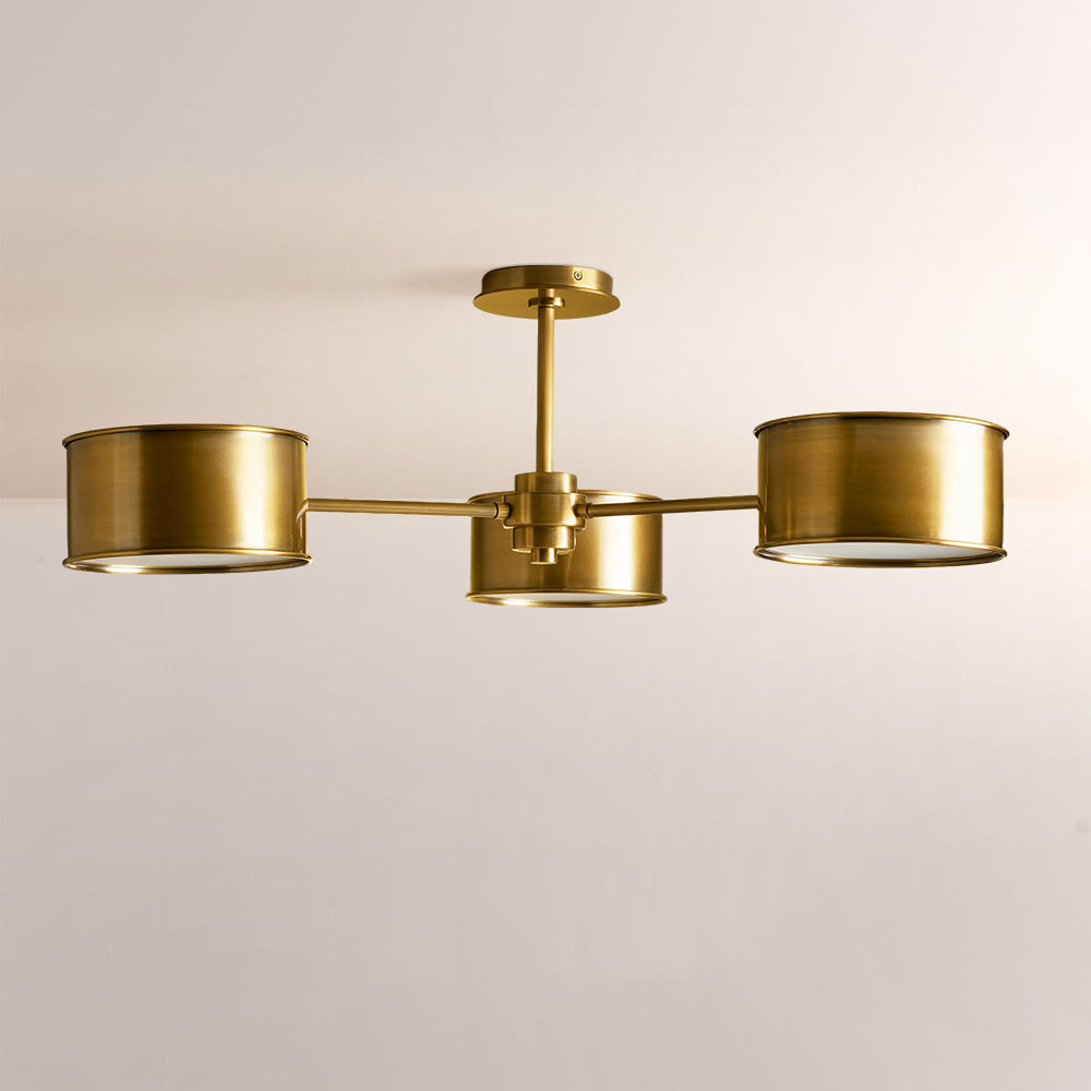 Daphil 3-Light Metal Semi-Flush Mount