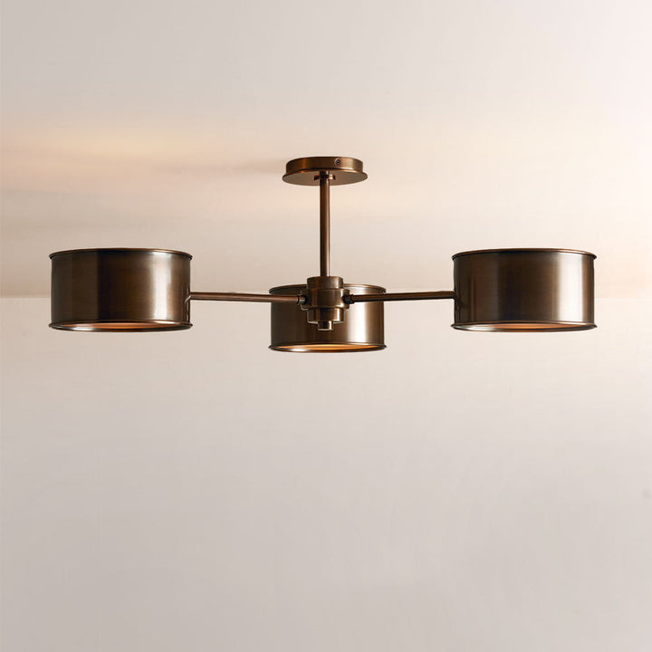 Daphil 3-Light Metal Semi-Flush Mount