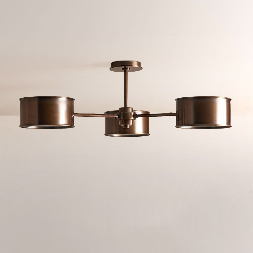 Daphil 3-Light Metal Semi-Flush Mount