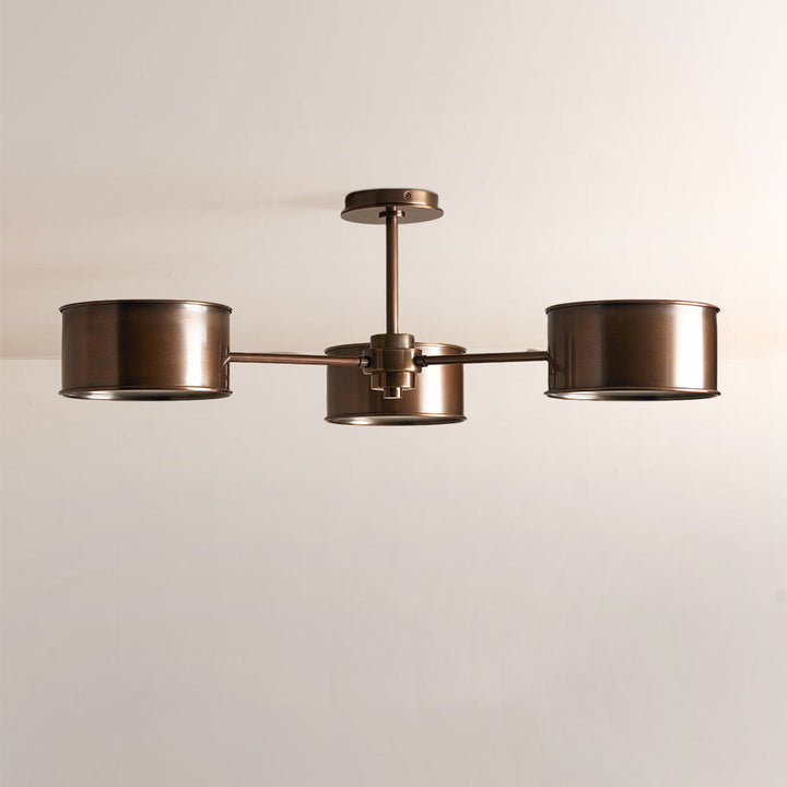 Daphil 3-Light Metal Semi-Flush Mount