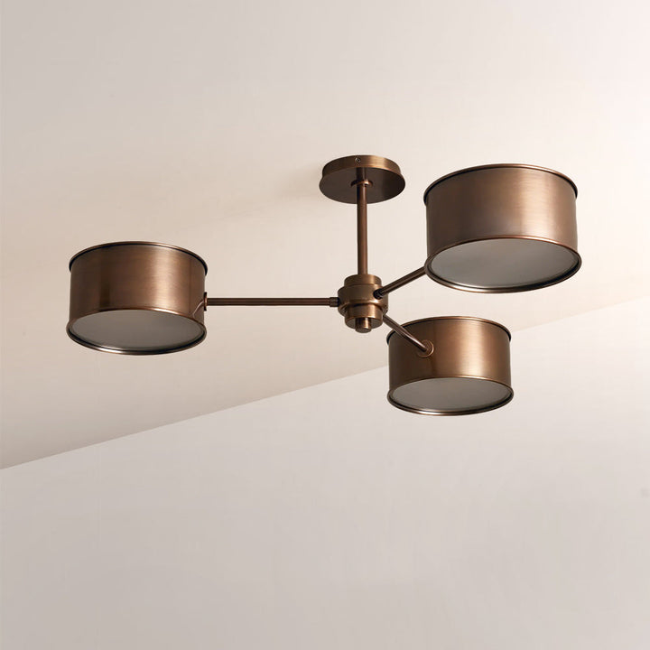 Daphil 3-Light Metal Semi-Flush Mount