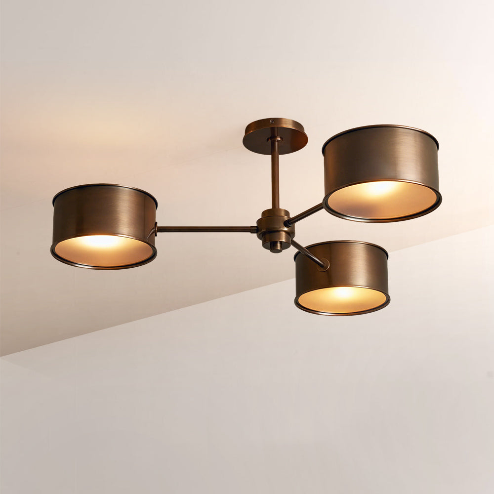 Daphil 3-Light Metal Semi-Flush Mount