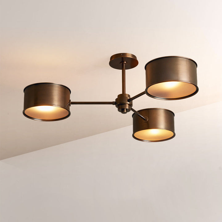 Daphil 3-Light Metal Semi-Flush Mount