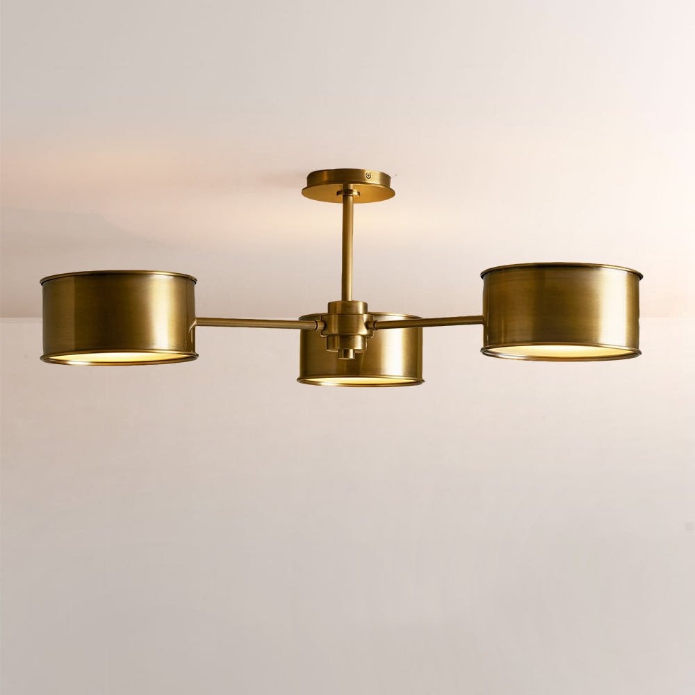 Daphil 3-Light Metal Semi-Flush Mount