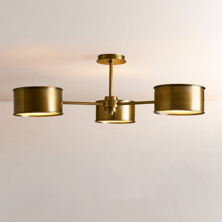 Daphil 3-Light Metal Semi-Flush Mount