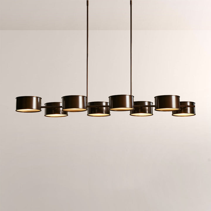 Daphil Linear Metal Drum Chandelier