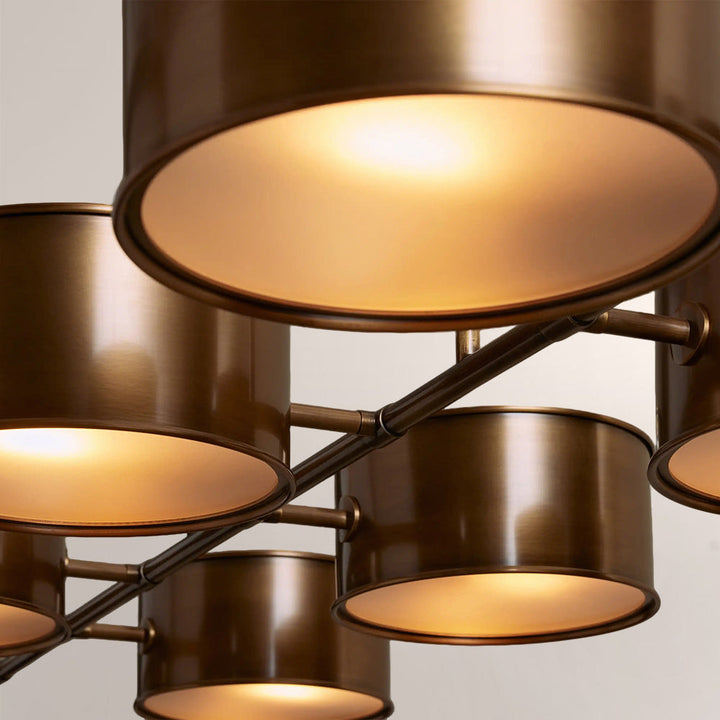 Daphil Linear Metal Drum Chandelier