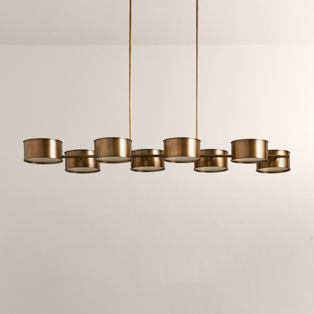 Daphil Linear Metal Drum Chandelier