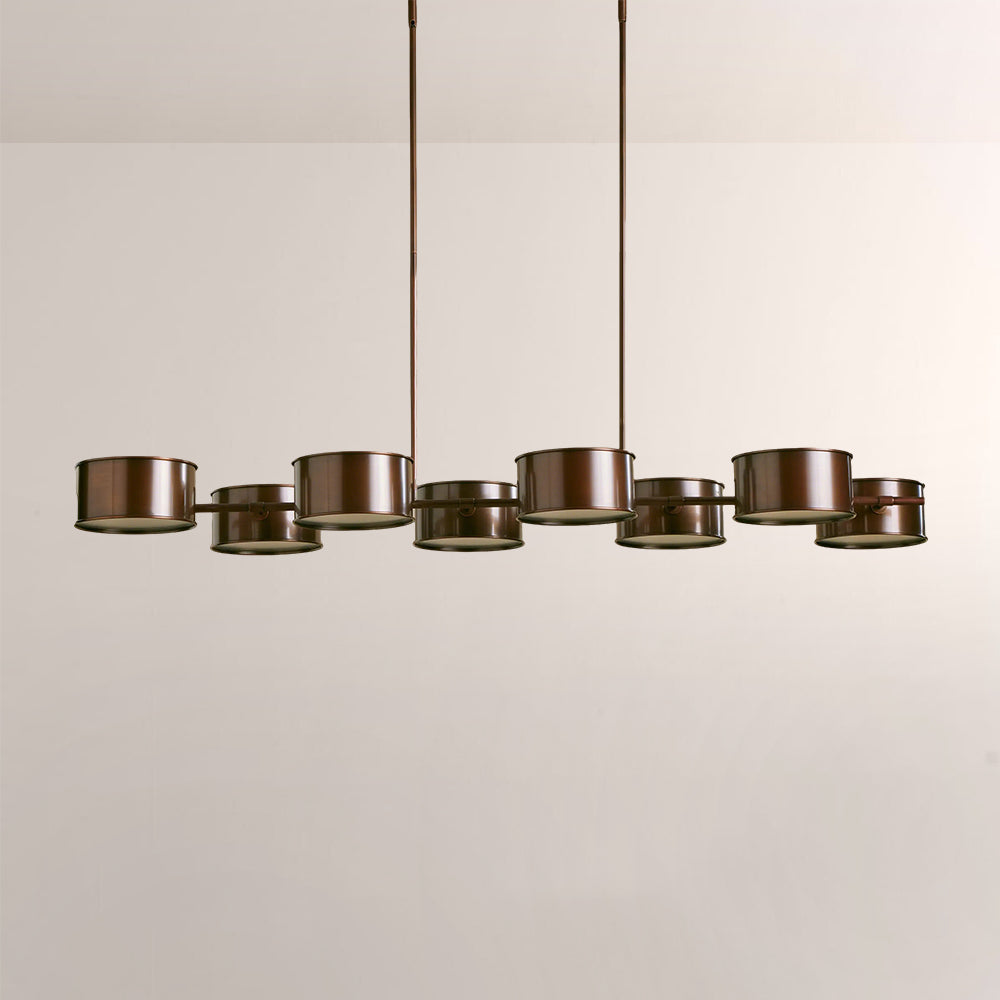 Daphil Linear Metal Drum Chandelier