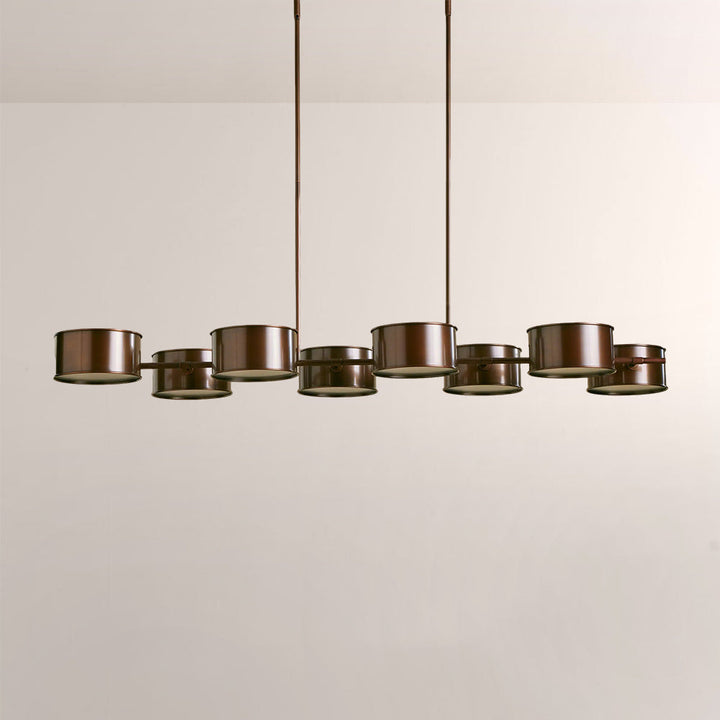 Daphil Linear Metal Drum Chandelier