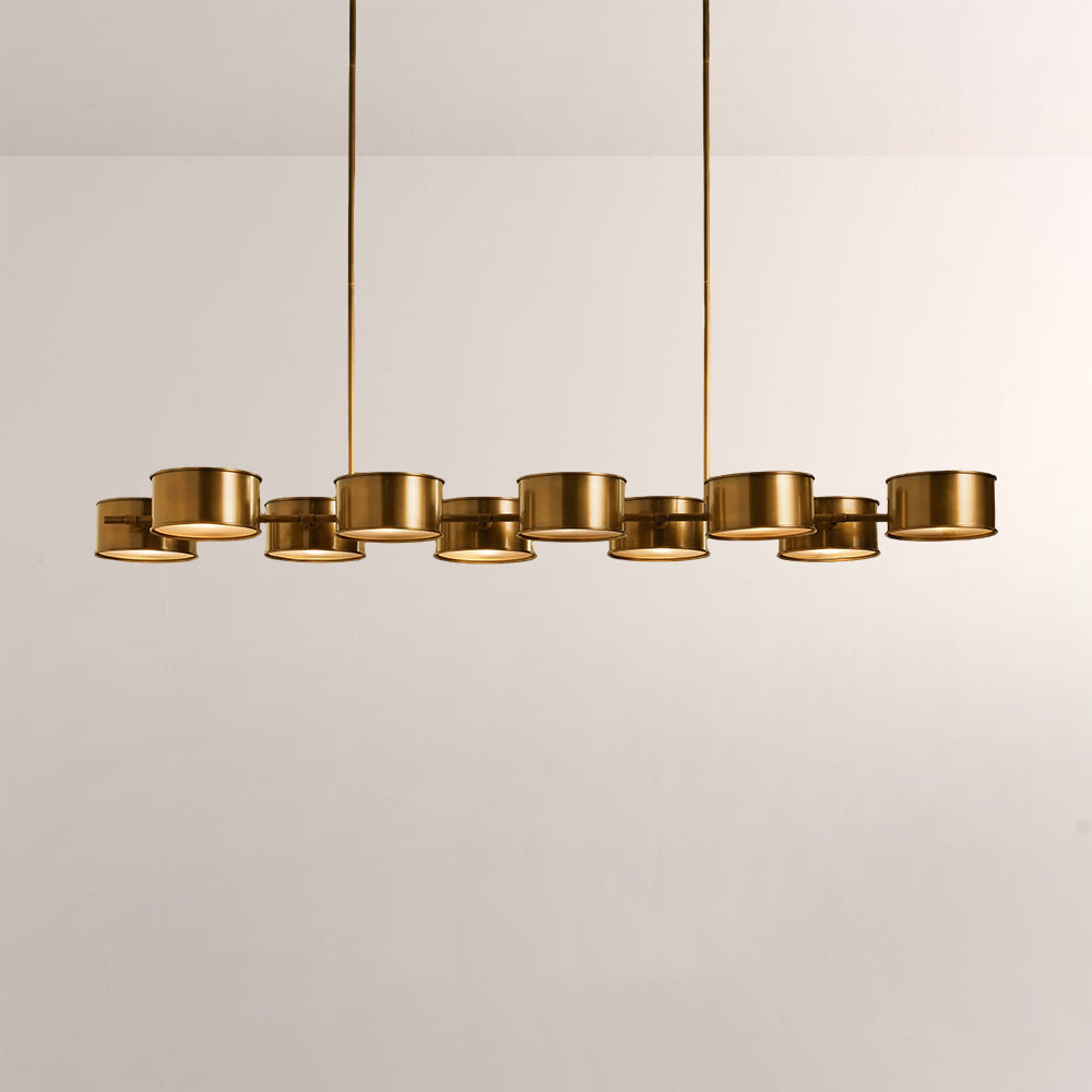 Daphil Linear Metal Drum Chandelier