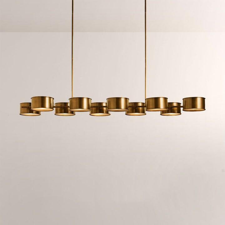 Daphil Linear Metal Drum Chandelier