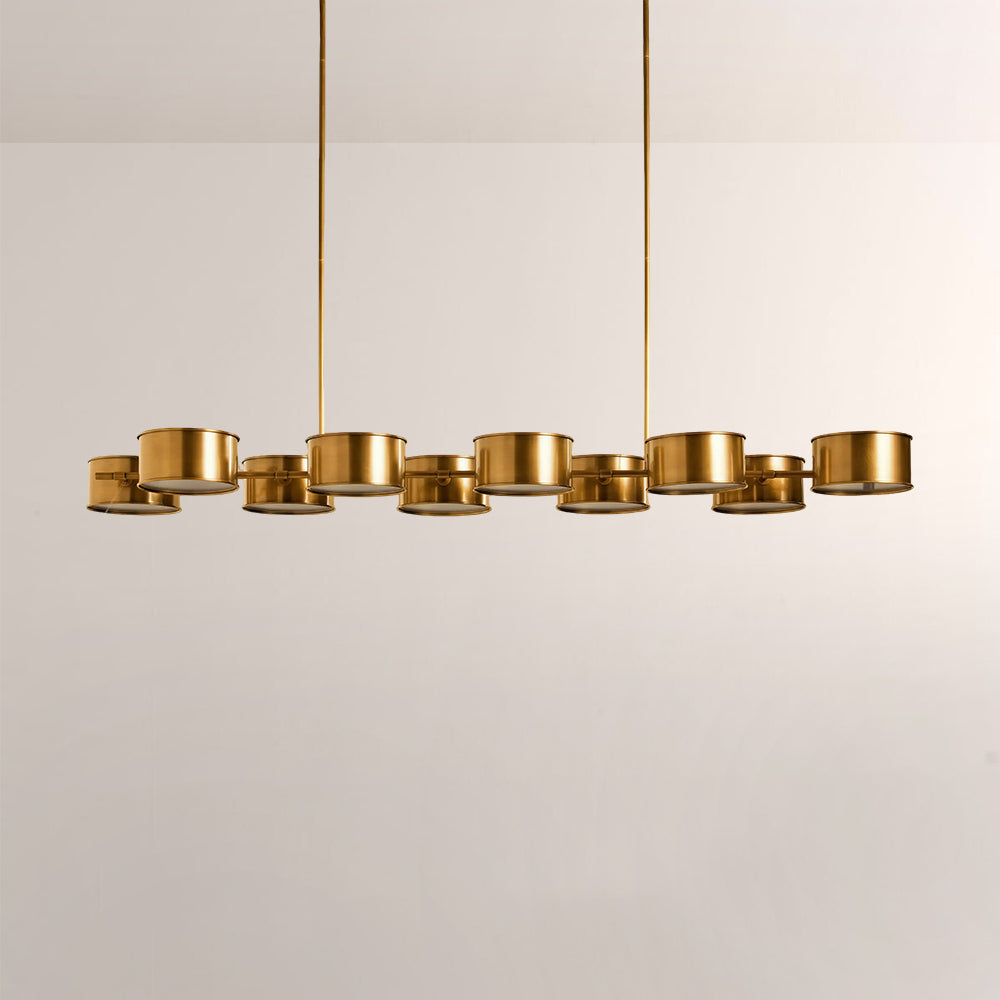 Daphil Linear Metal Drum Chandelier