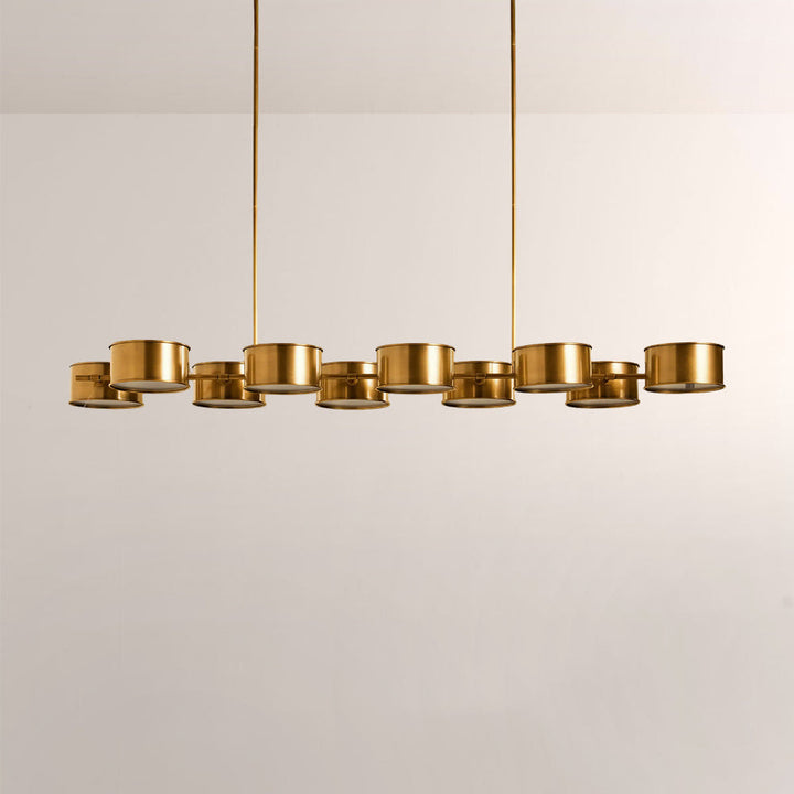 Daphil Linear Metal Drum Chandelier