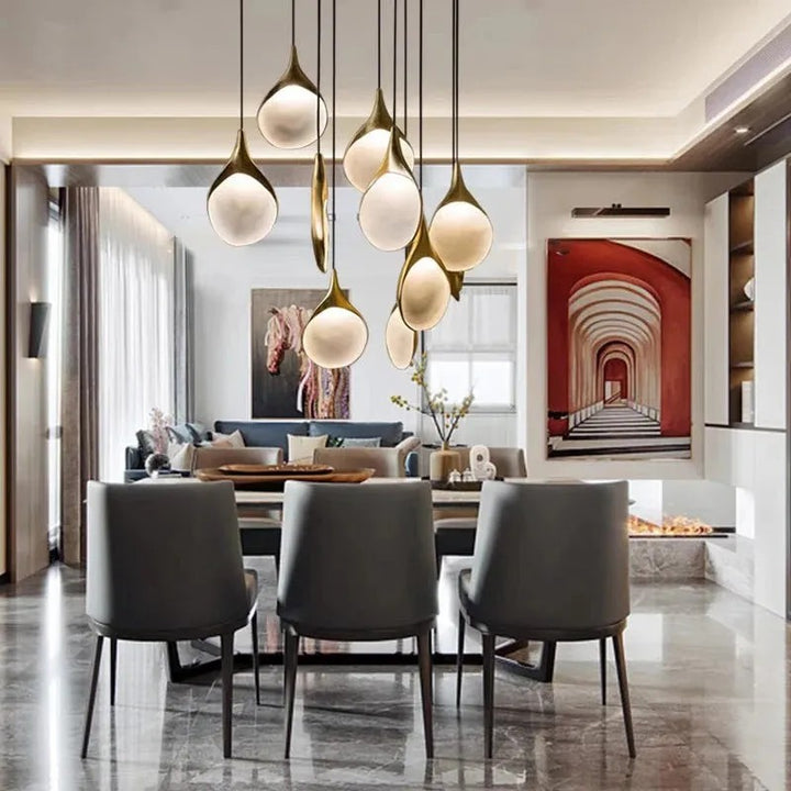 Davin Drop Orb Chandelier 10 Light