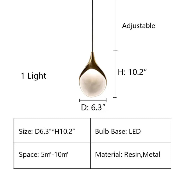 Davin Drop Orb Chandelier 3 Light