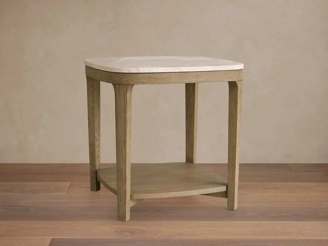 Deinny Marble Top End Table 18"