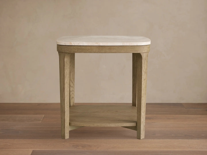 Deinny Marble Top End Table 18"