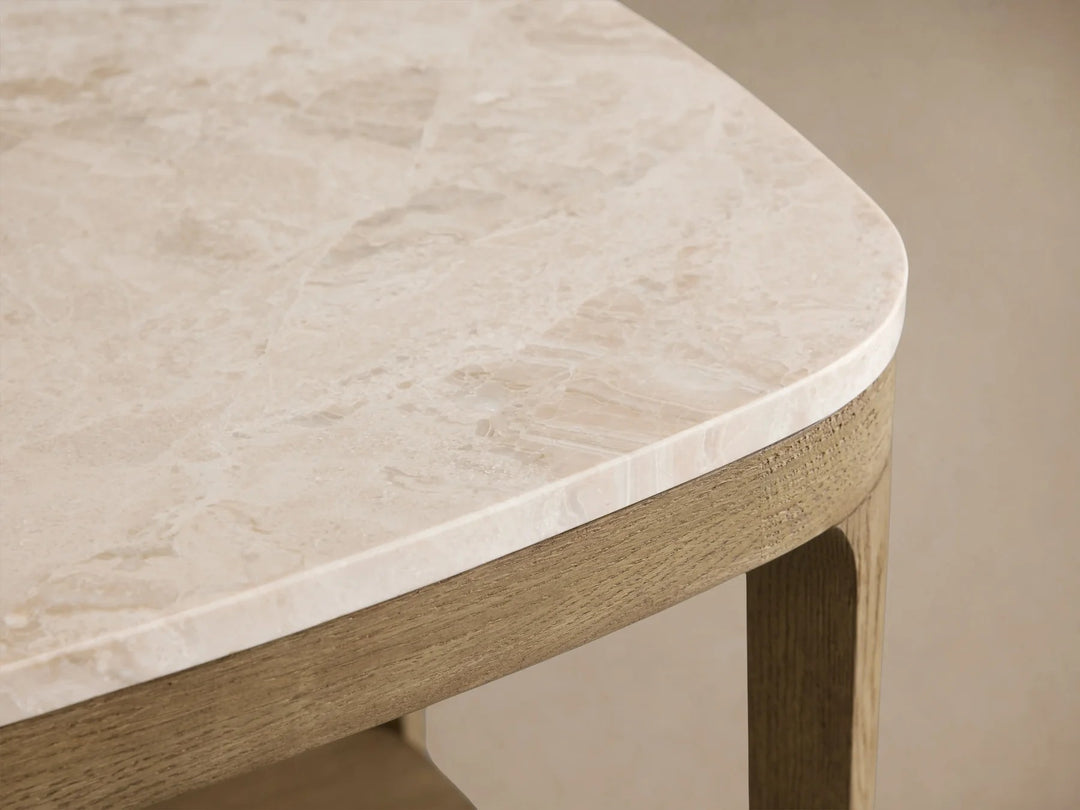 Deinny Marble Top End Table 18"