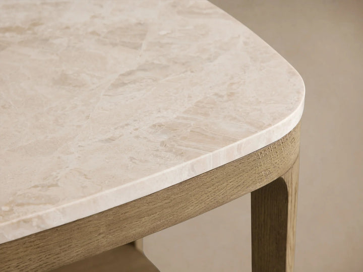 Deinny Marble Top End Table 18"