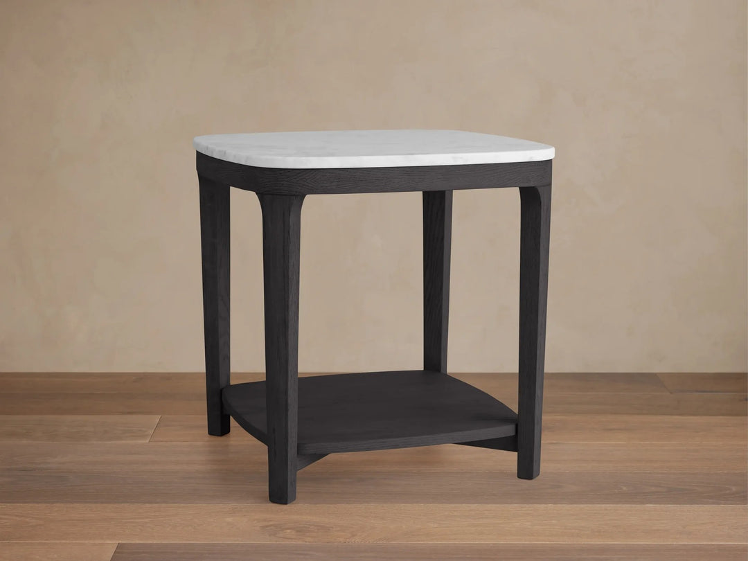 Deinny Marble Top End Table 18"