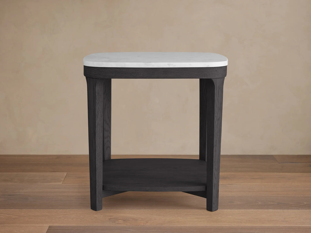 Deinny Marble Top End Table 18"