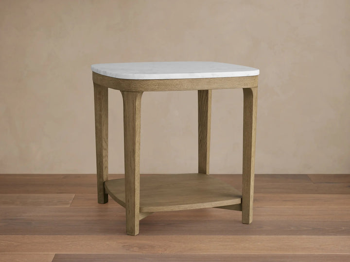Deinny Marble Top End Table 18"