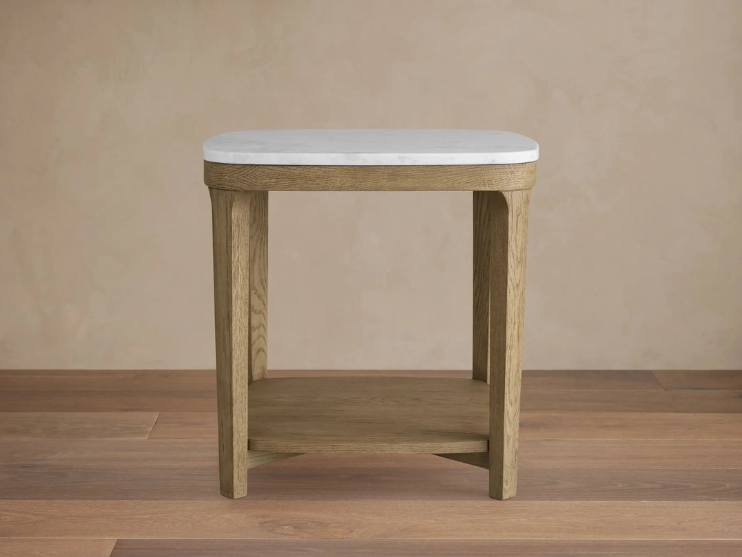 Deinny Marble Top End Table 18"