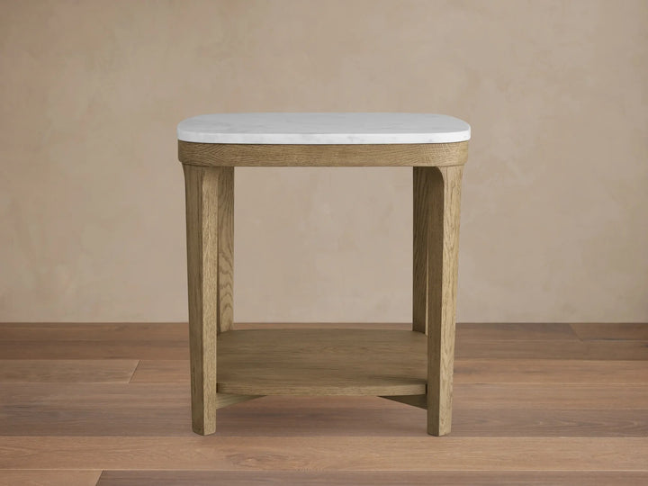 Deinny Marble Top End Table 18"