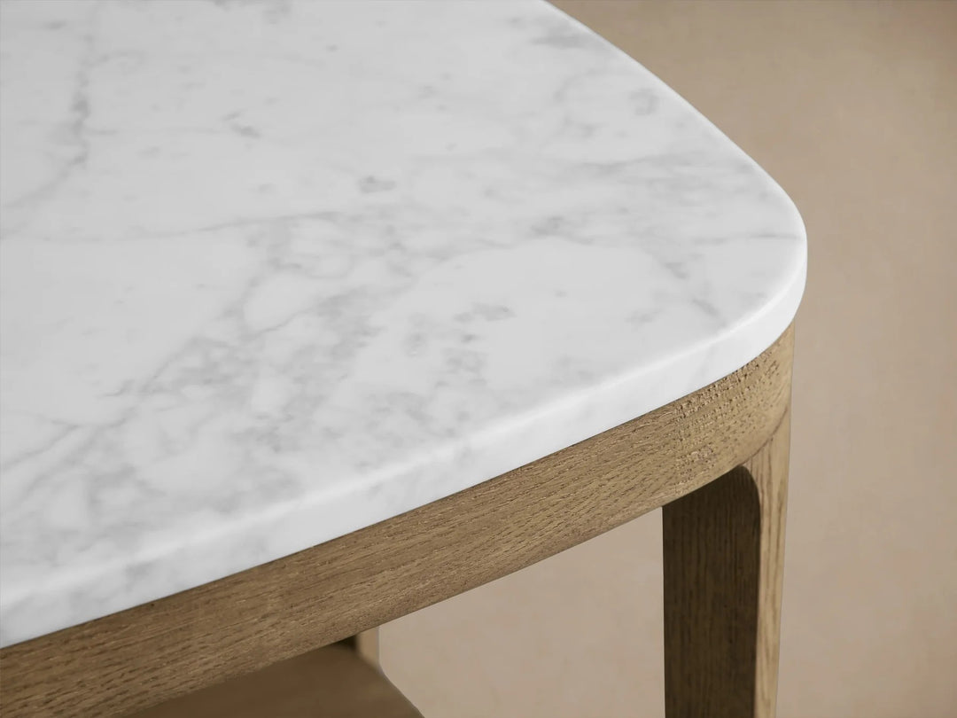 Deinny Marble Top End Table 18"