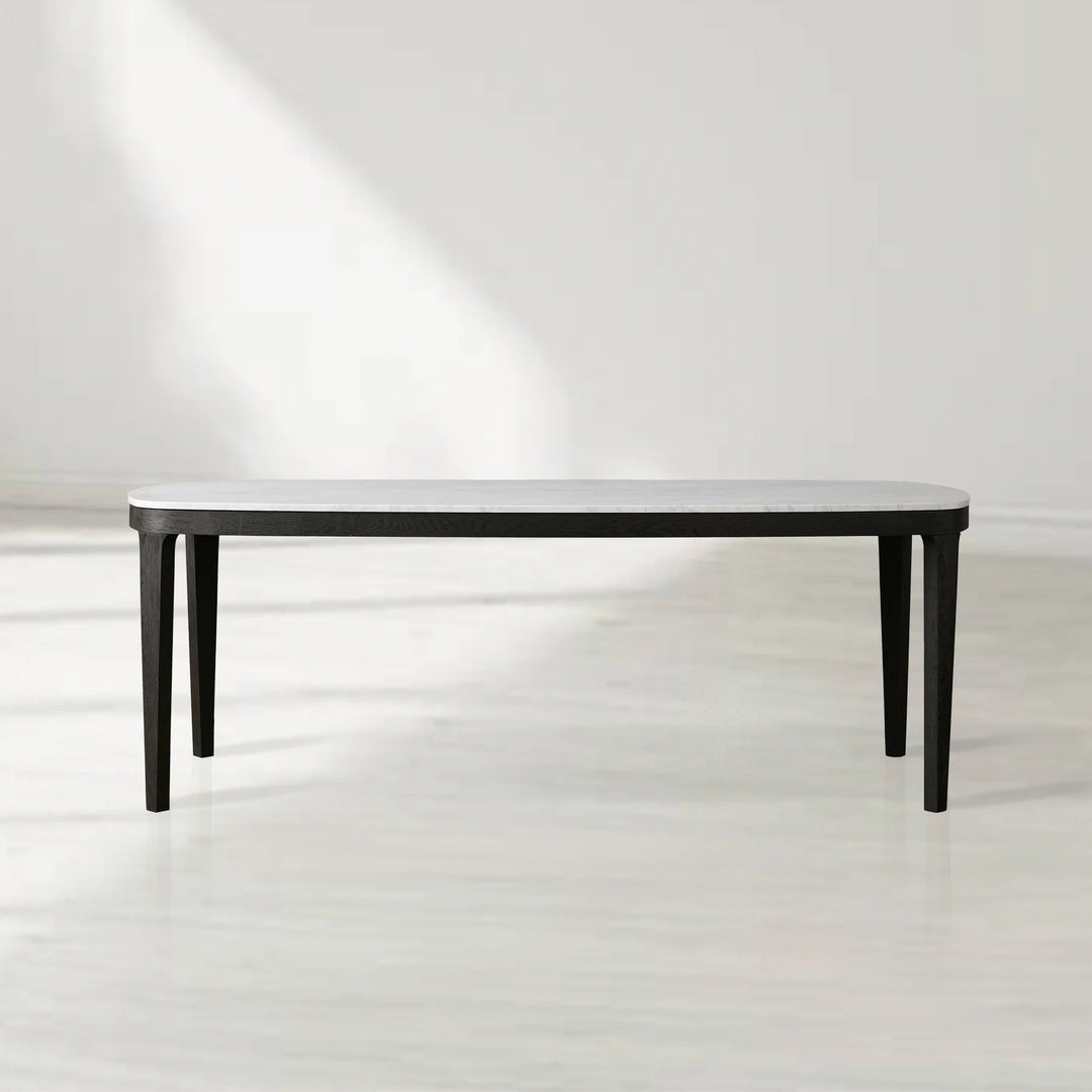 Deinny Rectangular Marble Top Dining Table