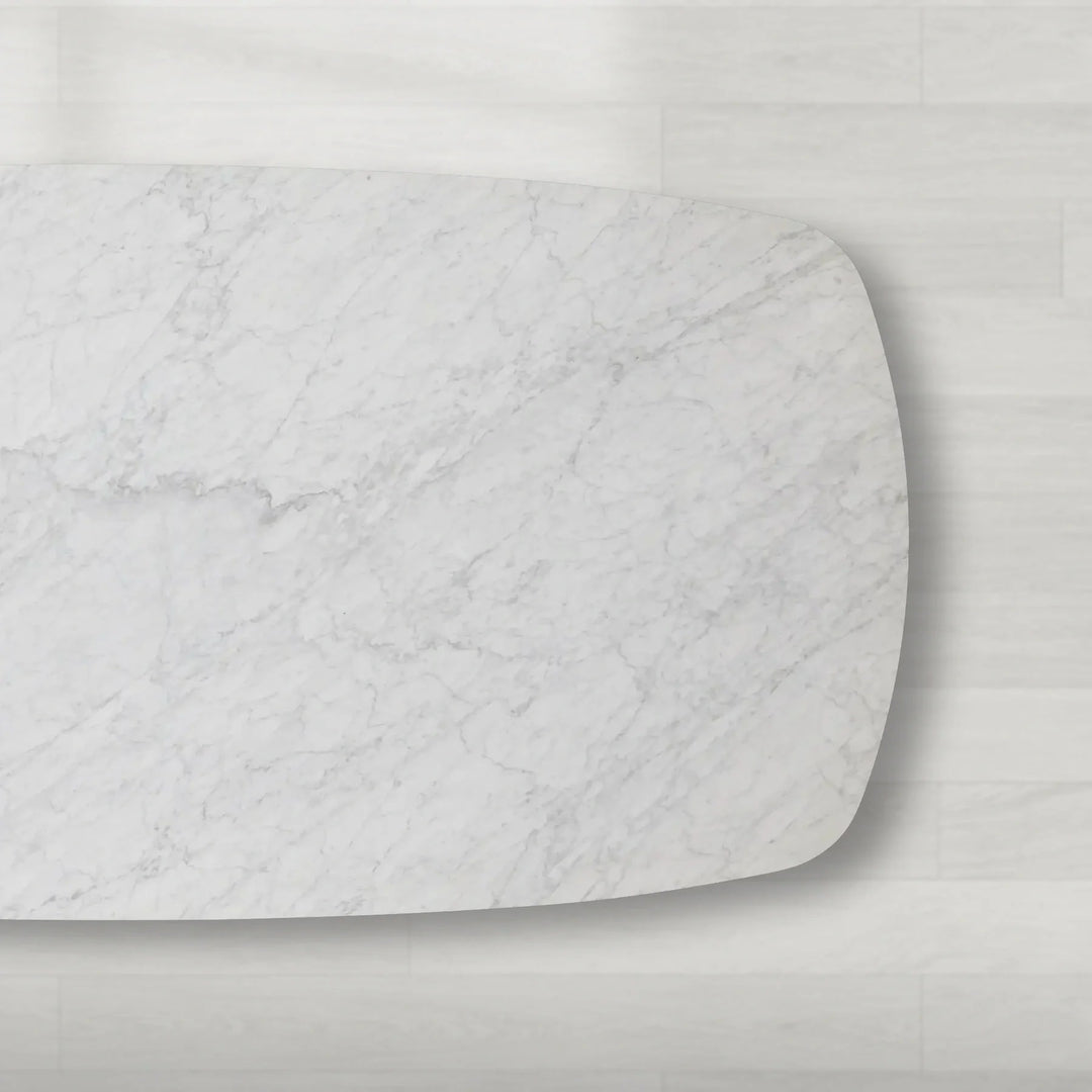 Deinny Rectangular Marble Top Dining Table