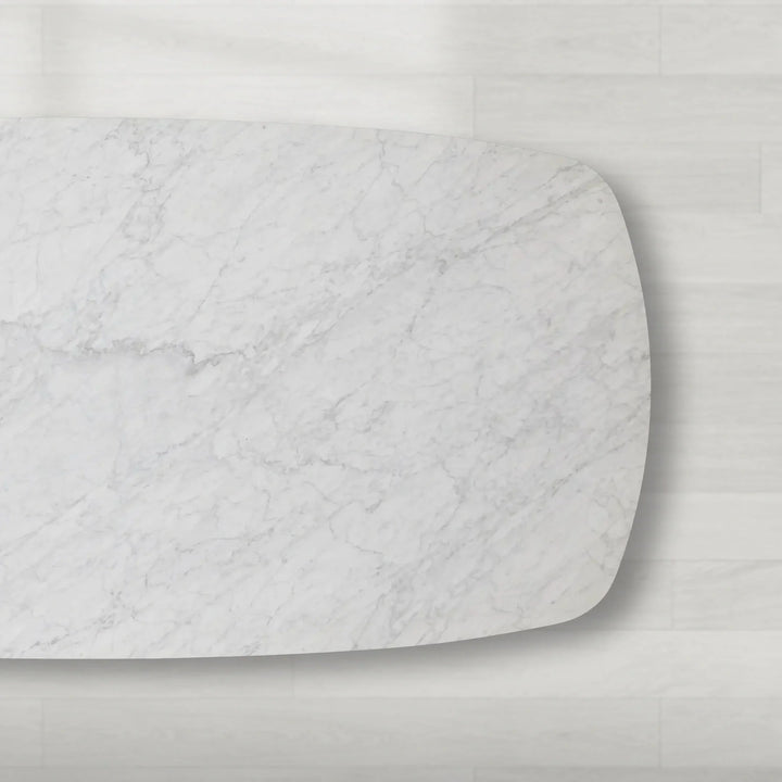 Deinny Rectangular Marble Top Dining Table