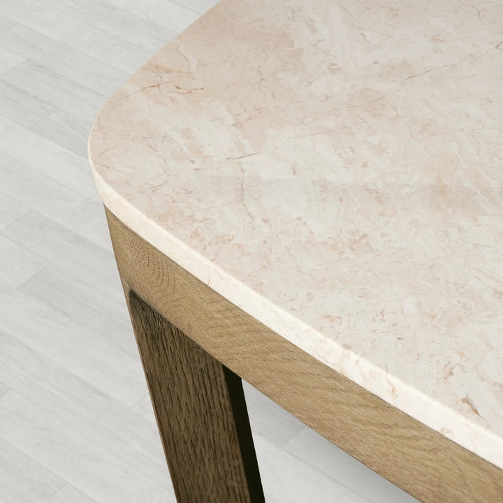 Deinny Rectangular Marble Top Dining Table