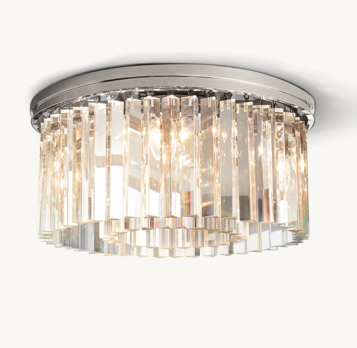 Della One Tier Crystal Flushmount