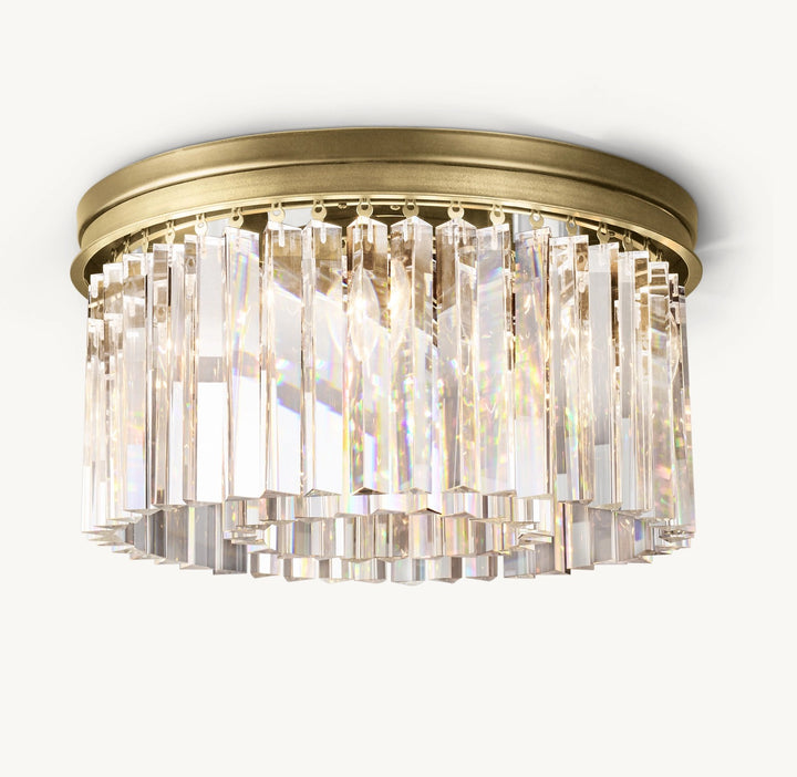 Della One Tier Crystal Flushmount