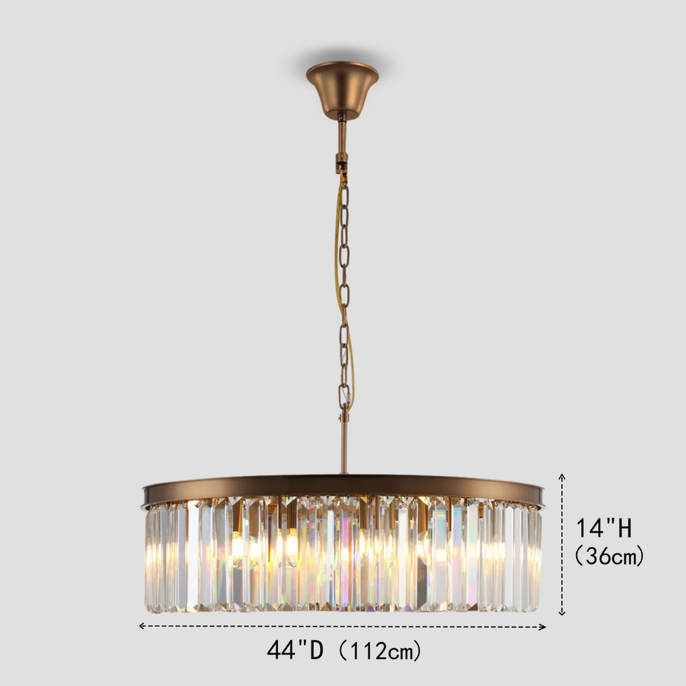 Della  1-Tier Crystal Round Chandelier
