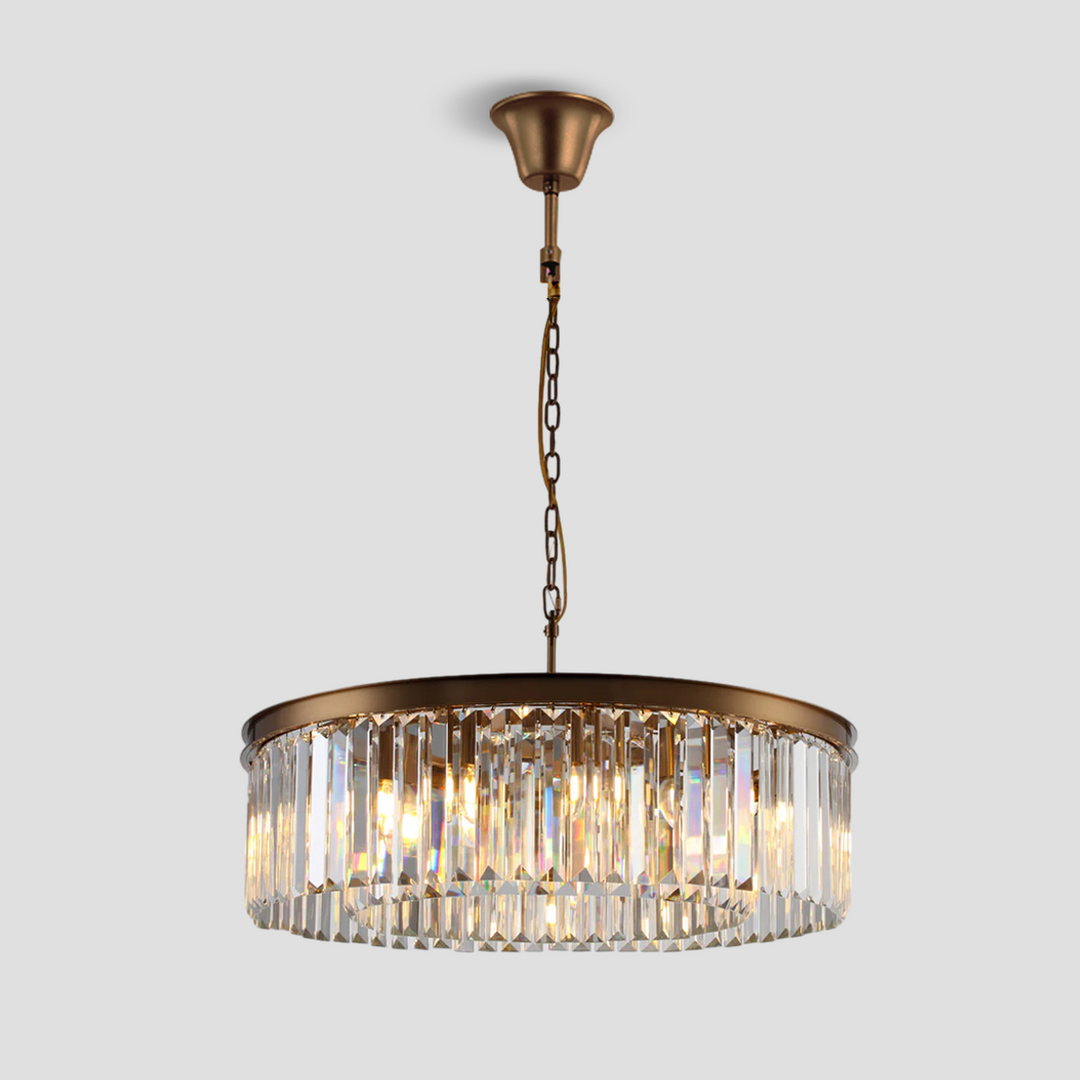 Della  1-Tier Crystal Round Chandelier