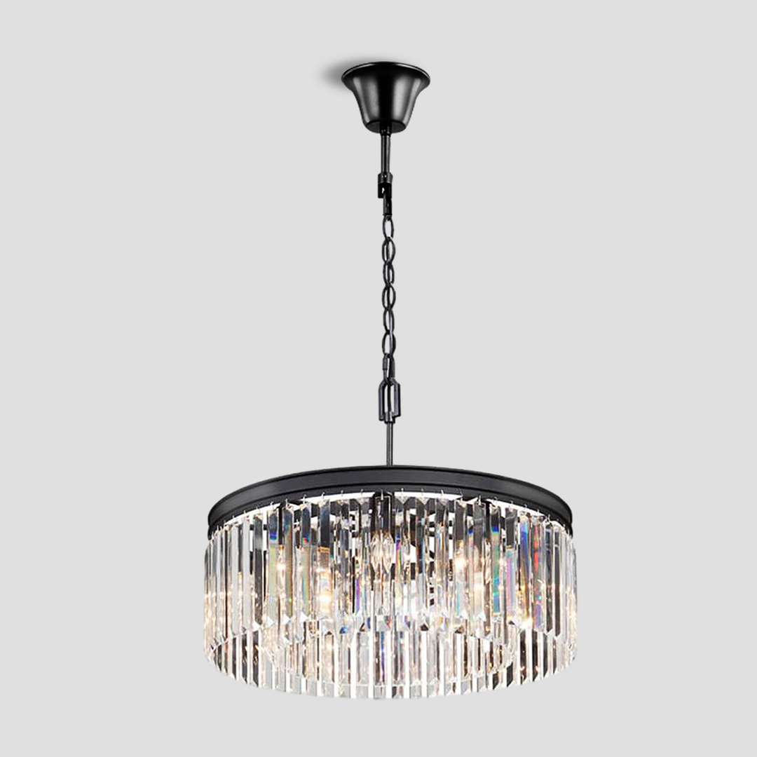 Della  1-Tier Crystal Round Chandelier