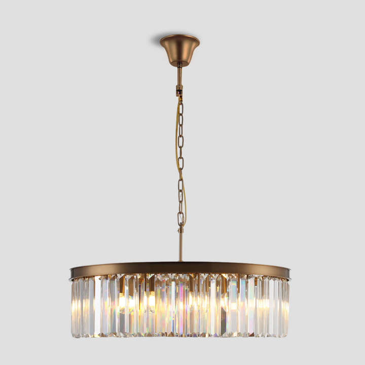 Della  1-Tier Crystal Round Chandelier