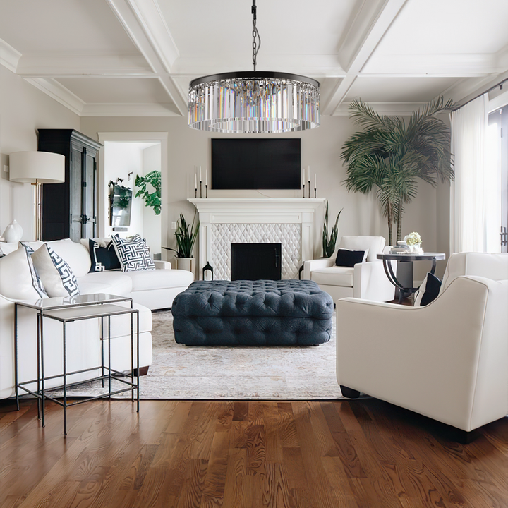 Della  1-Tier Crystal Round Chandelier