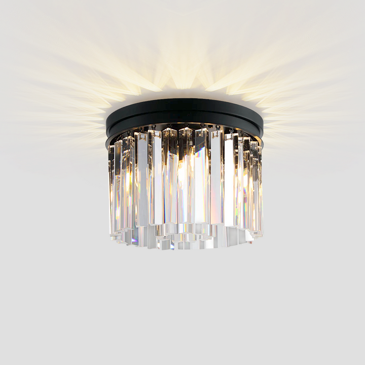 Della 1-Tier Crystal Round Flushmount