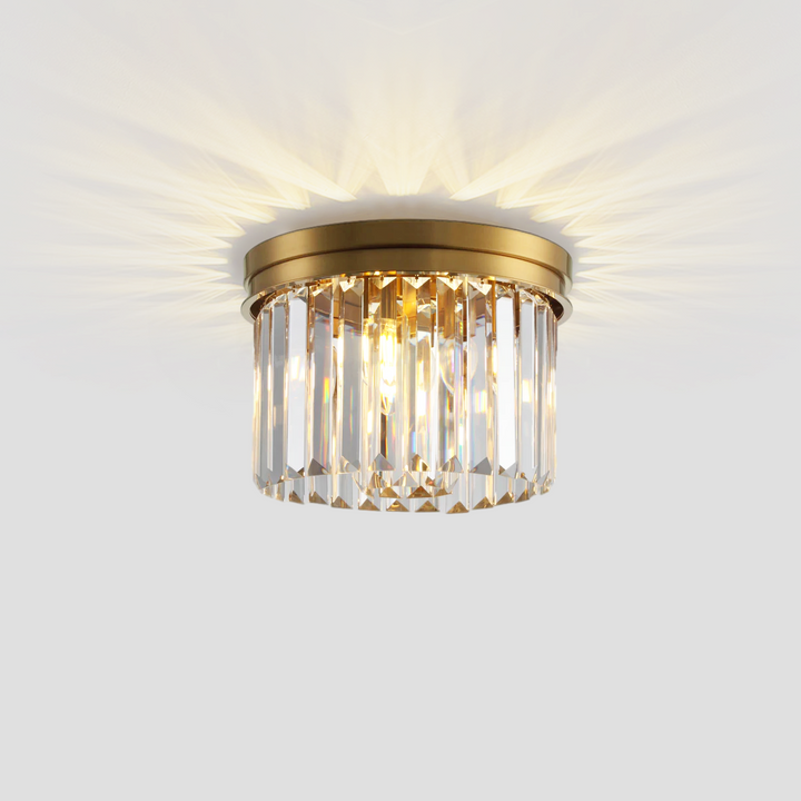 Della 1-Tier Crystal Round Flushmount
