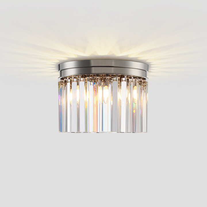 Della 1-Tier Crystal Round Flushmount